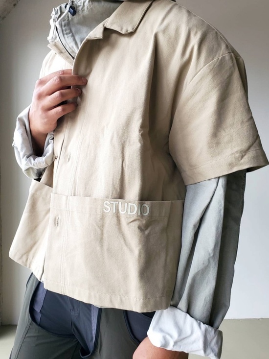 Saalt Studio Other - SAALT Studio Cargo Overshirt Mens Size Large Tan Duck Cotton (P)